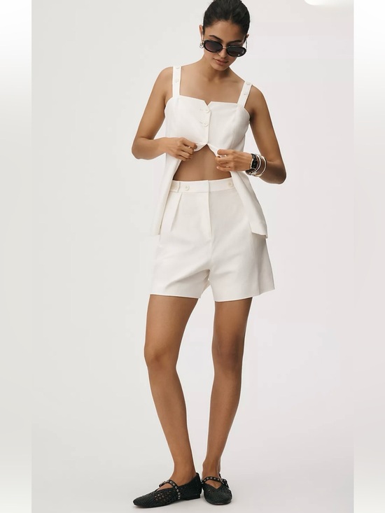 DEREK LAM 10 CROSBY Pants - NEW DEREK LAM 10 CROSBY women's boswell adjustable waist short in blanc de blanc